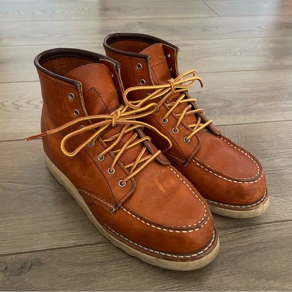 Red Wing Shoes Shoes Red Wing 6 Inch Classic Moc Oro Brown Boot Sz